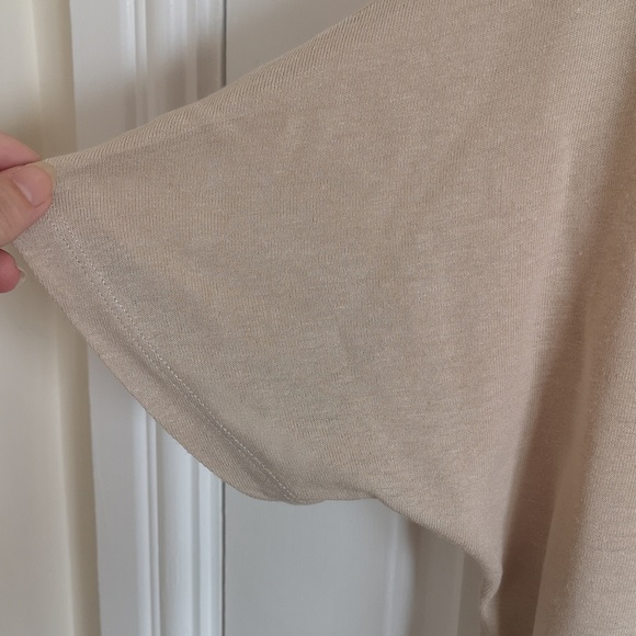 Cos Beige Linen Blend Tshirt, Size S - Picture 5 of 8